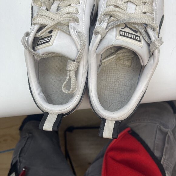 Puma Mayze Platform Womens Size 7 US White Black Athletic Leather Shoes Sneakers - Picture 11 of 14